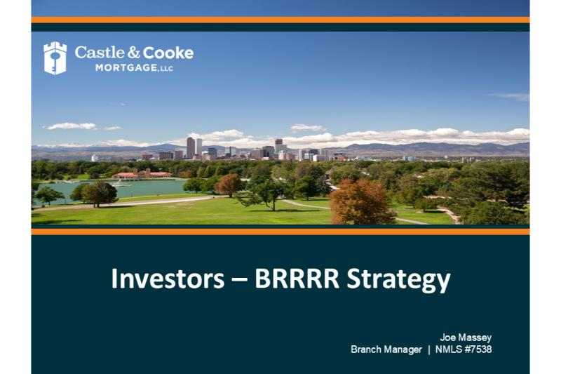 Investors BRRRR Strategy